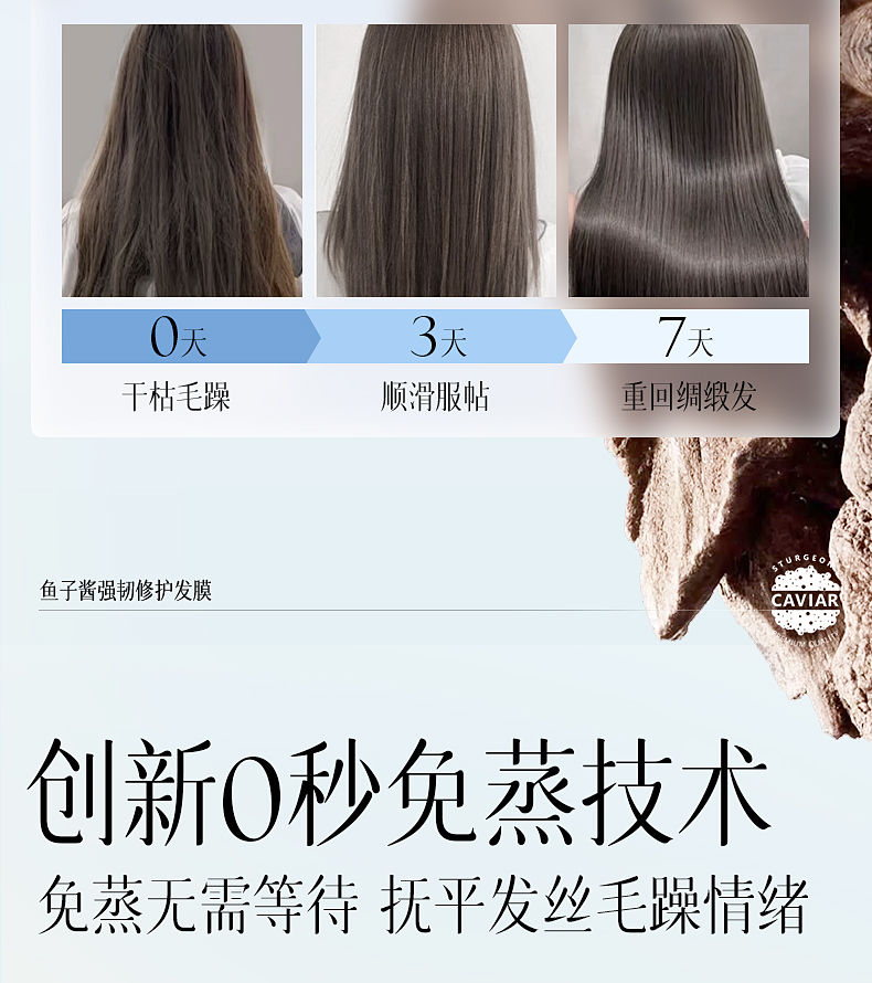 Vitex Caviar Keratin Hair Mask Repair Dry Frizzy Moisturizing Perm Damage Smooth Fragrant Hair Conditioner