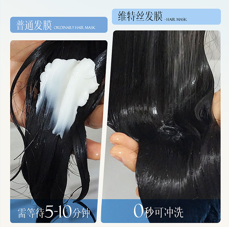 Vitex Caviar Keratin Hair Mask Repair Dry Frizzy Moisturizing Perm Damage Smooth Fragrant Hair Conditioner