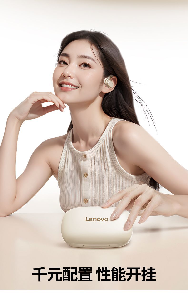 Lenovo Bone Conduction Bluetooth Earphones2025New ear-hook style high-quality long-lasting sports running EA366