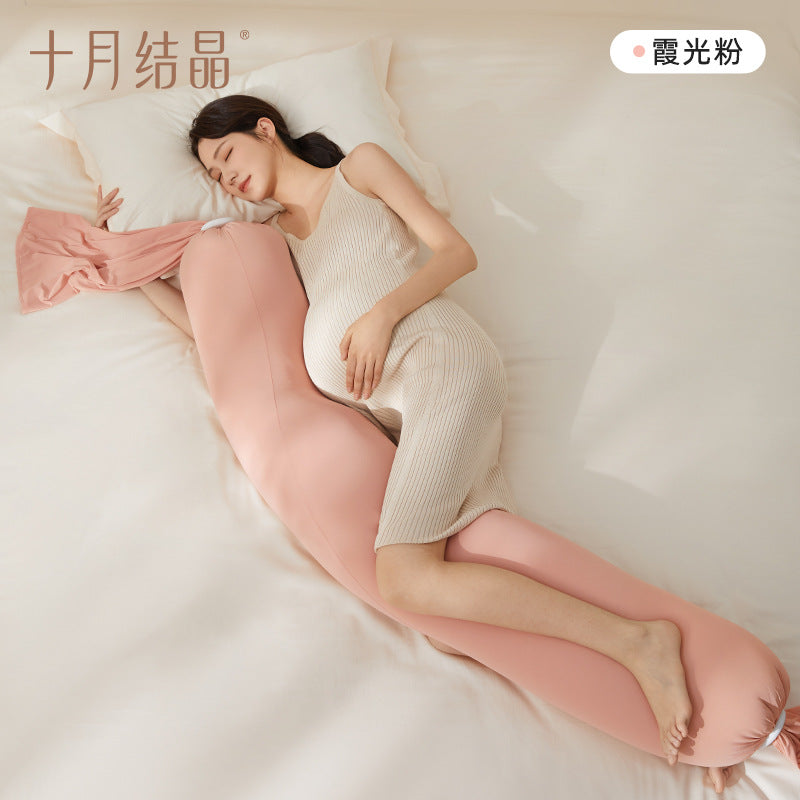 October Crystal Pregnancy Pillow Waist Support Belly Support Multifunctional Side Sleeping Side Lying Hugging Pillow Pregnancy Sleeping Maternity Waist Pillow Cushion