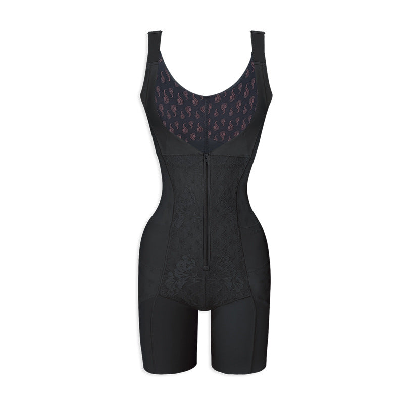 Live Streaming Hot Item Butt-Lifting Seamless Shaping Bodysuit Nylon Push-Up Chest Support Tummy Control Zipper Body Shaper