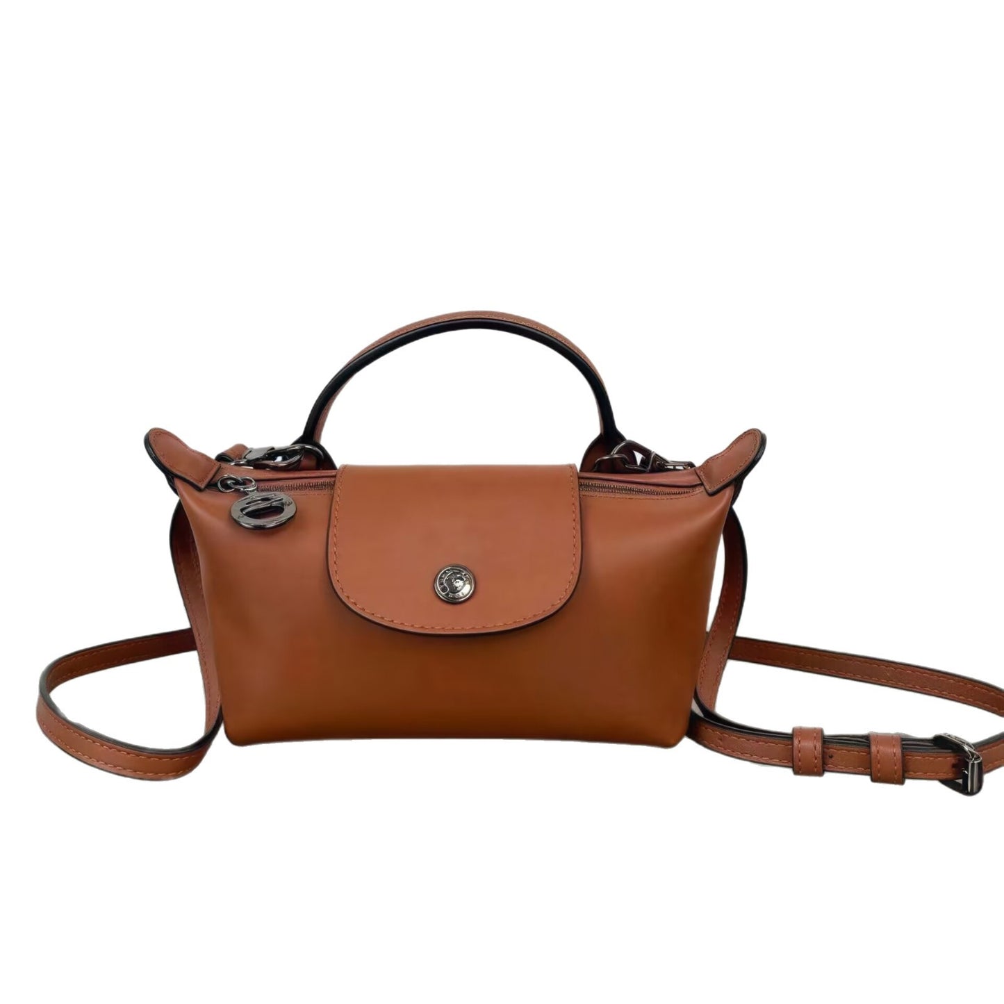 New Longchamp Xtra Mini Dumpling Bag Cowhide Shoulder Crossbody Bag Women's Bag mini Handheld Crossbody Dumpling Bag