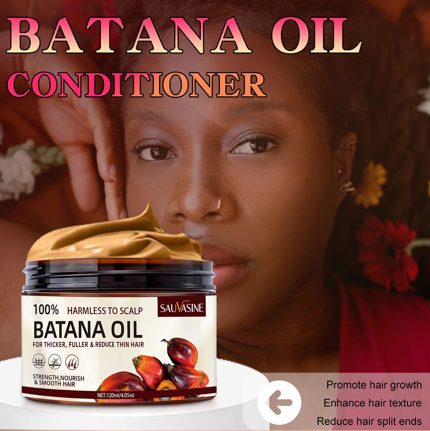 Batana Oil for Hair Growth Batahana Oil Conditioner Moisturizing Repair Strengthening Anti-Hair Loss Dense Hair