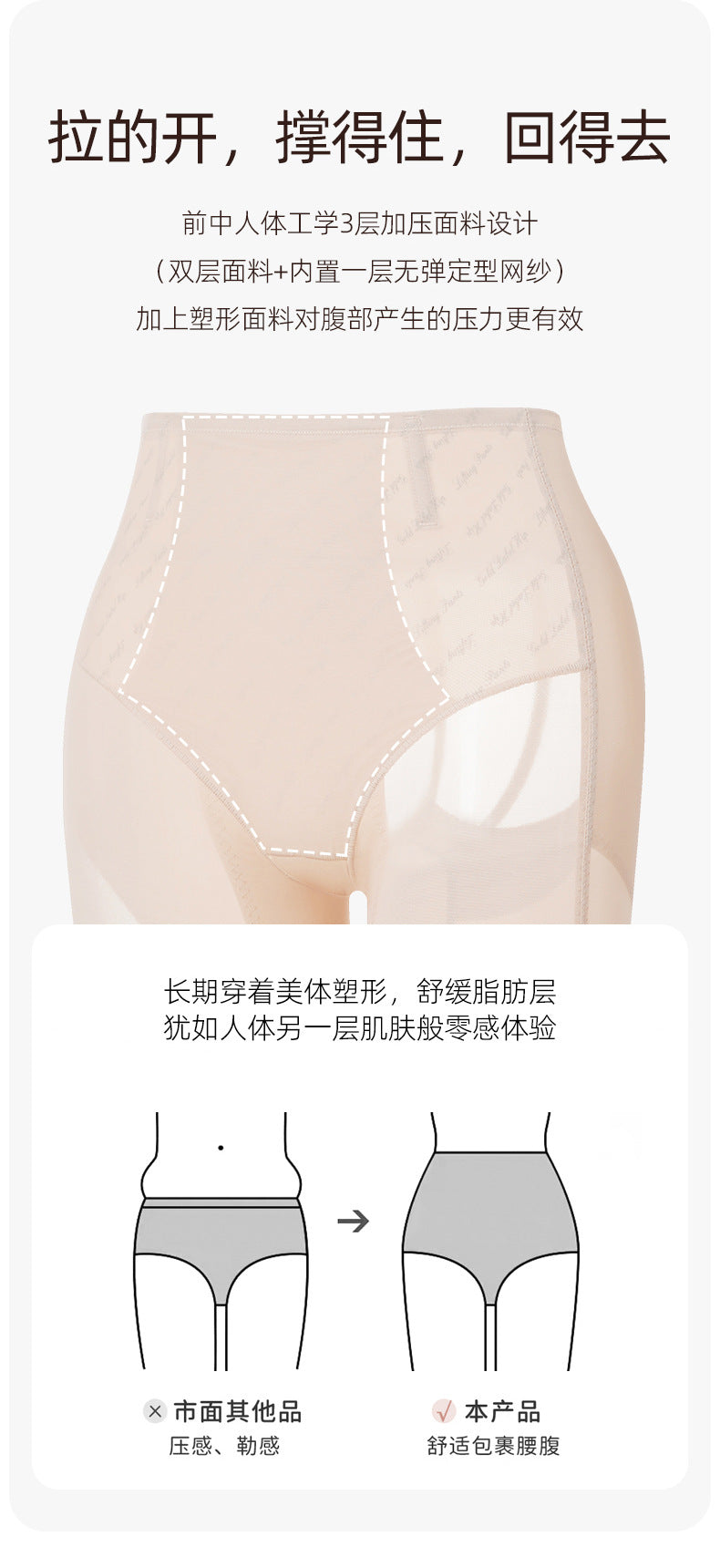 Original Selection Peach Butt Shaping Pants Bio-Ceramic Lace Boxer Tummy Control Pants Postpartum Belly Shaping Body Shaping Butt Lifting Pants
