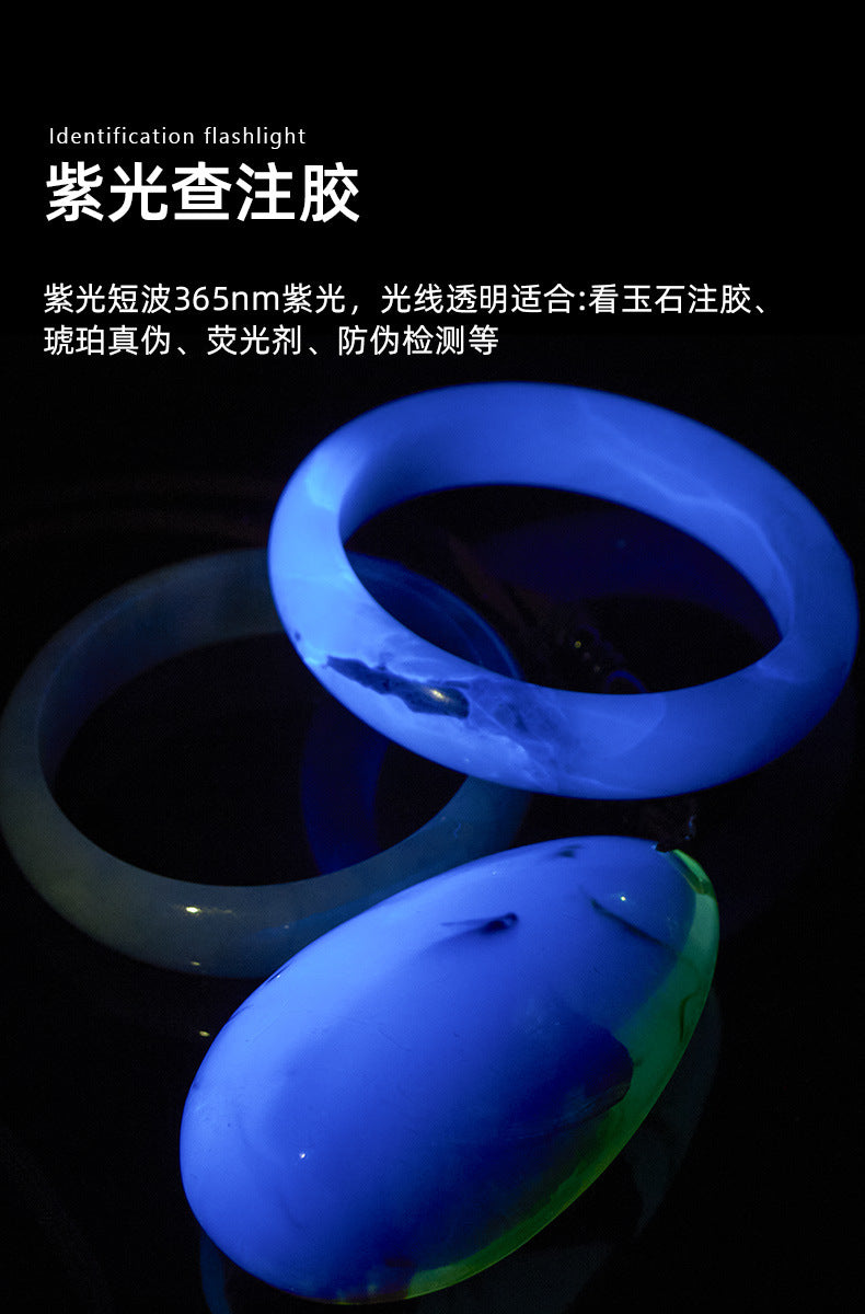 High Power365nm Black light bulb UV Black Mirror Scorpion Charging Fluorescent Detection Ultraviolet led Flashlight Processing