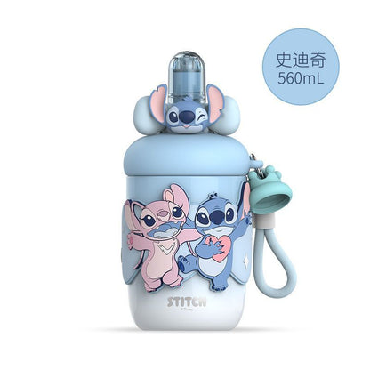 Aikes Disney Stitch Summer Children's Girls High-Value Water Cup Student-Specific Compact Portable Water Cup