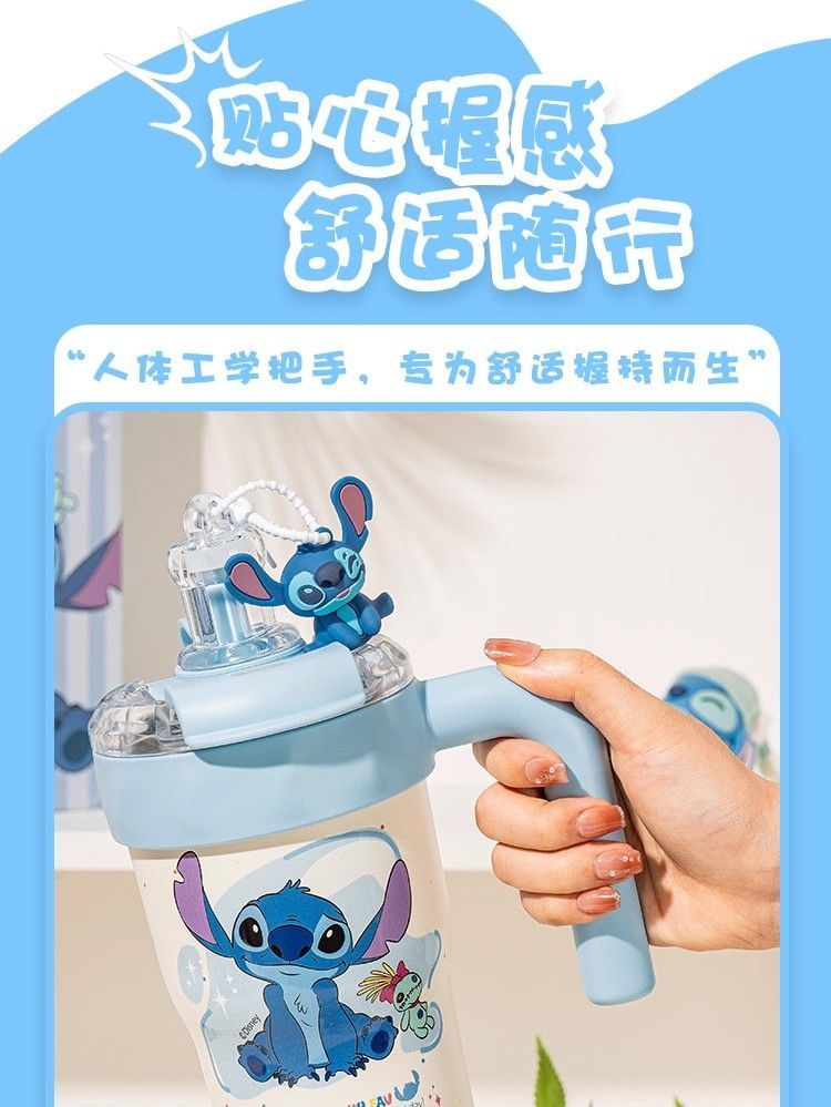 Disney Genuine Stitch Insulated Cup2025New Women's Ice Cup Water Cup Straw Large Capacity Birthday Gift