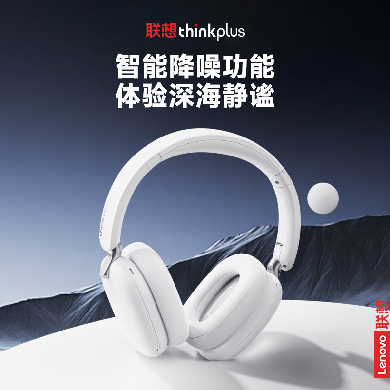 Lenovo TH60Bluetooth Headset Active Noise Cancelling High-Quality Sound Gaming Positioning Long Battery Life Computer Headset for Men