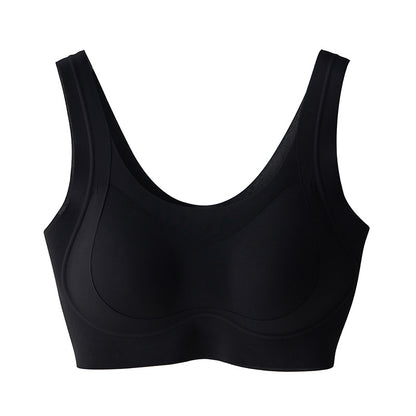 Cerotich Foundation Liquid Underwear Seamless Push-Up Bra for Women Thin Wide Straps Side Breast Collection Jelly Fixed Cup Bra