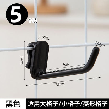 New Universal Mesh Grid Hooks Iron Wire Mesh Diamond Grid Hooks Supermarket Night Market Display Hooks