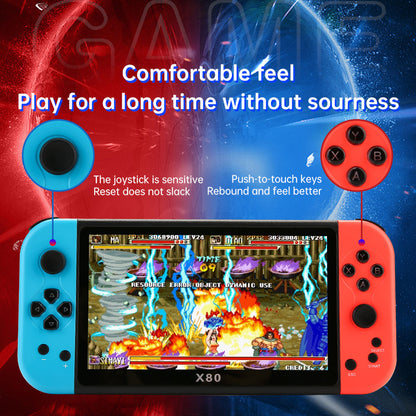 New X80Game Console7Inch PSP Handheld Console High Definition Large Screen with Card Slot GBA Classic Arcade Convenient Handheld Console