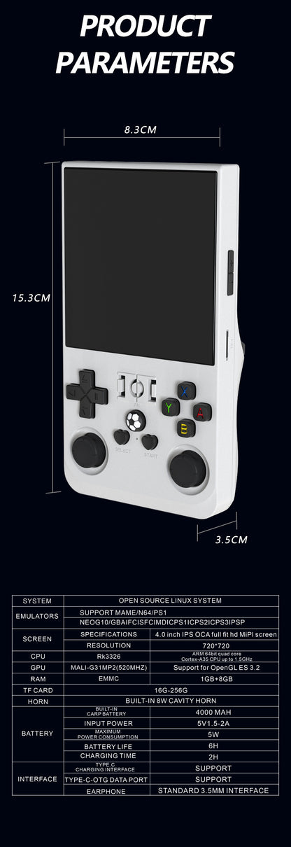 Cross-Border R36MAX Open Source Handheld Game Console4.0Large Screen HD Retro Portable Device PSP Game Console
