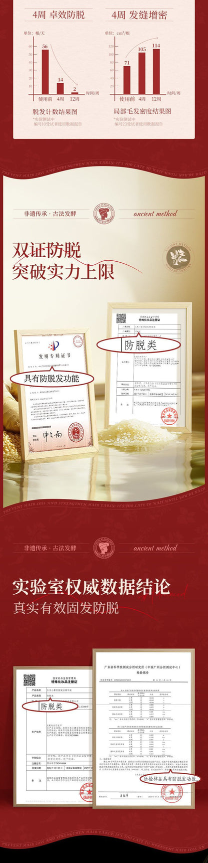 Changfa Xiaozhai Anti-Hair Loss Dense Hair Essence Rice Water Essence Nourishing Shampoo for Men and Women