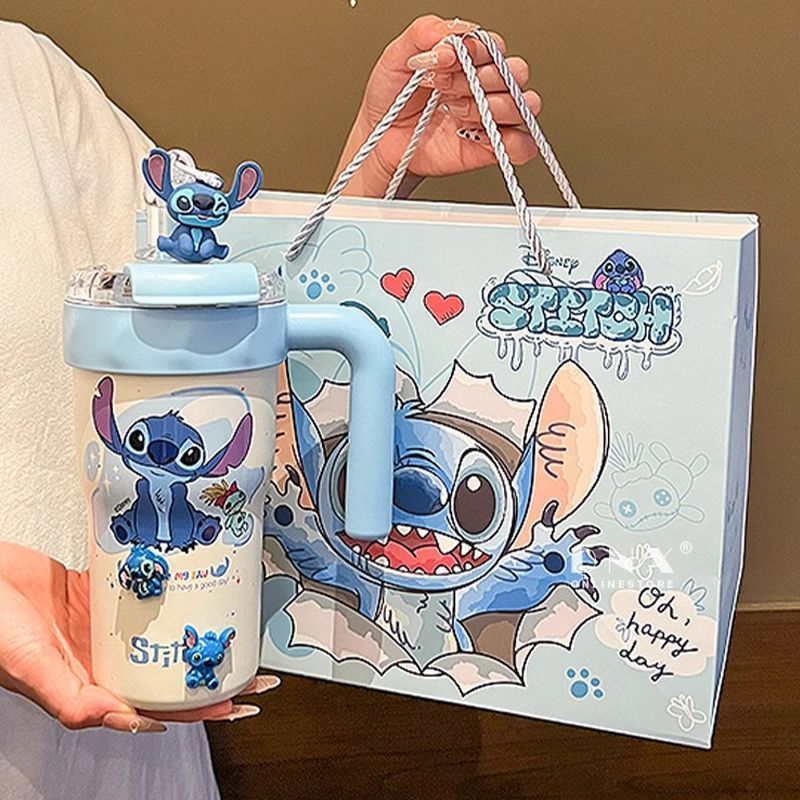 Disney Genuine Stitch Insulated Cup2025New Women's Ice Cup Water Cup Straw Large Capacity Birthday Gift