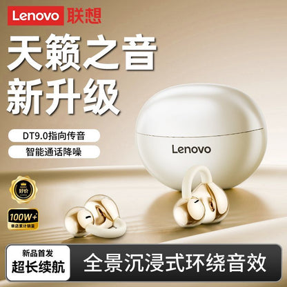 Lenovo Air Bone Conduction Bluetooth Earphones Wireless Ear Clip Type Ultra Long Battery Life High Sound Quality Sports Noise Reduction Special TA410