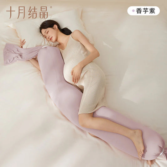 10Moon Crystal Pregnancy Pillow Waist Support Abdominal Protection Multi-Functional Side Sleeping Side Lying Pillow Pregnancy Sleep Pregnancy Waist Pillow Cushion