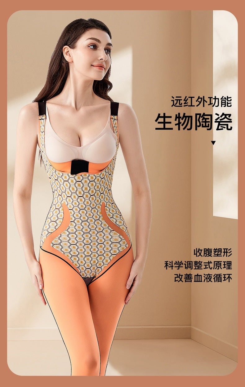 Autumn Winter New Push Up Tummy Control Hip Lift Bodysuit Extended Version Front Button Back Support Design Zero Pressure Light Shaping Garment