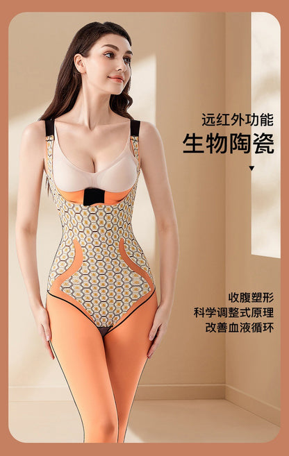 Autumn Winter New Push Up Tummy Control Hip Lift Bodysuit Extended Version Front Button Back Support Design Zero Pressure Light Shaping Garment