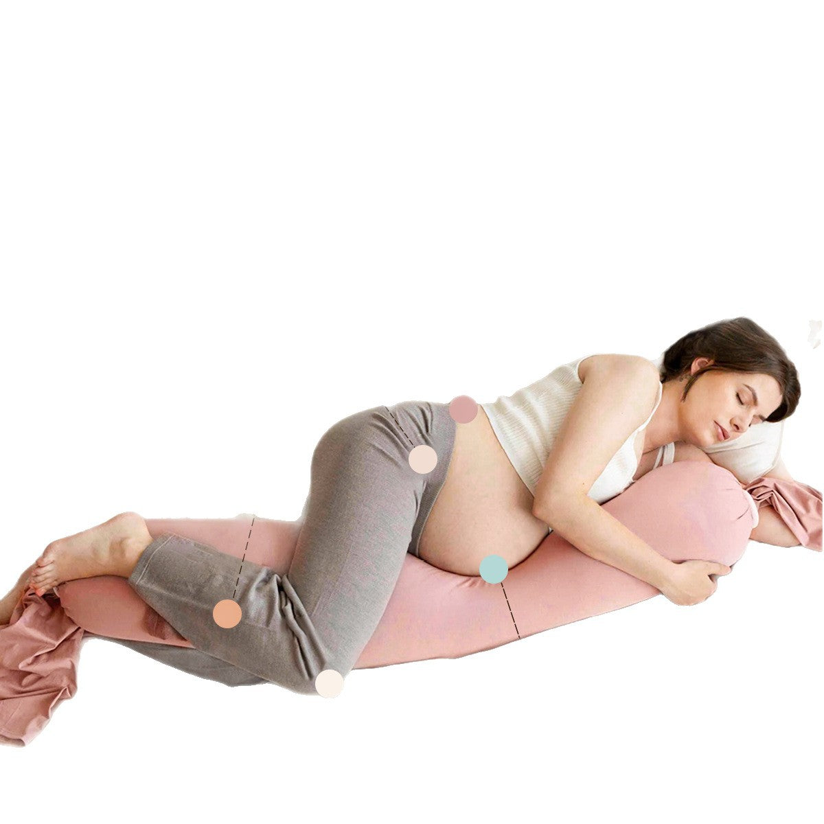 Pregnancy pillow eps Particle Filled Pregnancy Pillow Silicone Buckle Adjustable Nursing Pillow Waist Support Belly Support Pregnancy Pillow