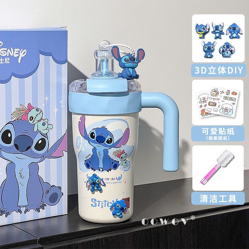 Disney Genuine Stitch Insulated Cup2025New Women's Ice Cup Water Cup Straw Large Capacity Birthday Gift