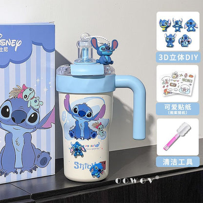 Disney Genuine Stitch Insulated Cup2025New Women's Ice Cup Water Cup Straw Large Capacity Birthday Gift