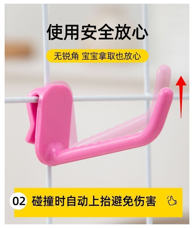 New Universal Mesh Grid Hooks Iron Wire Mesh Diamond Grid Hooks Supermarket Night Market Display Hooks