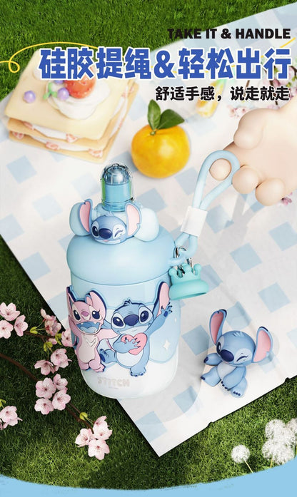 Aikes Disney Stitch Summer Children's Girls High-Value Water Cup Student-Specific Compact Portable Water Cup