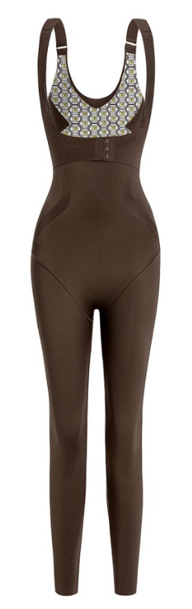 Autumn Winter New Push Up Tummy Control Hip Lift Bodysuit Extended Version Front Button Back Support Design Zero Pressure Light Shaping Garment