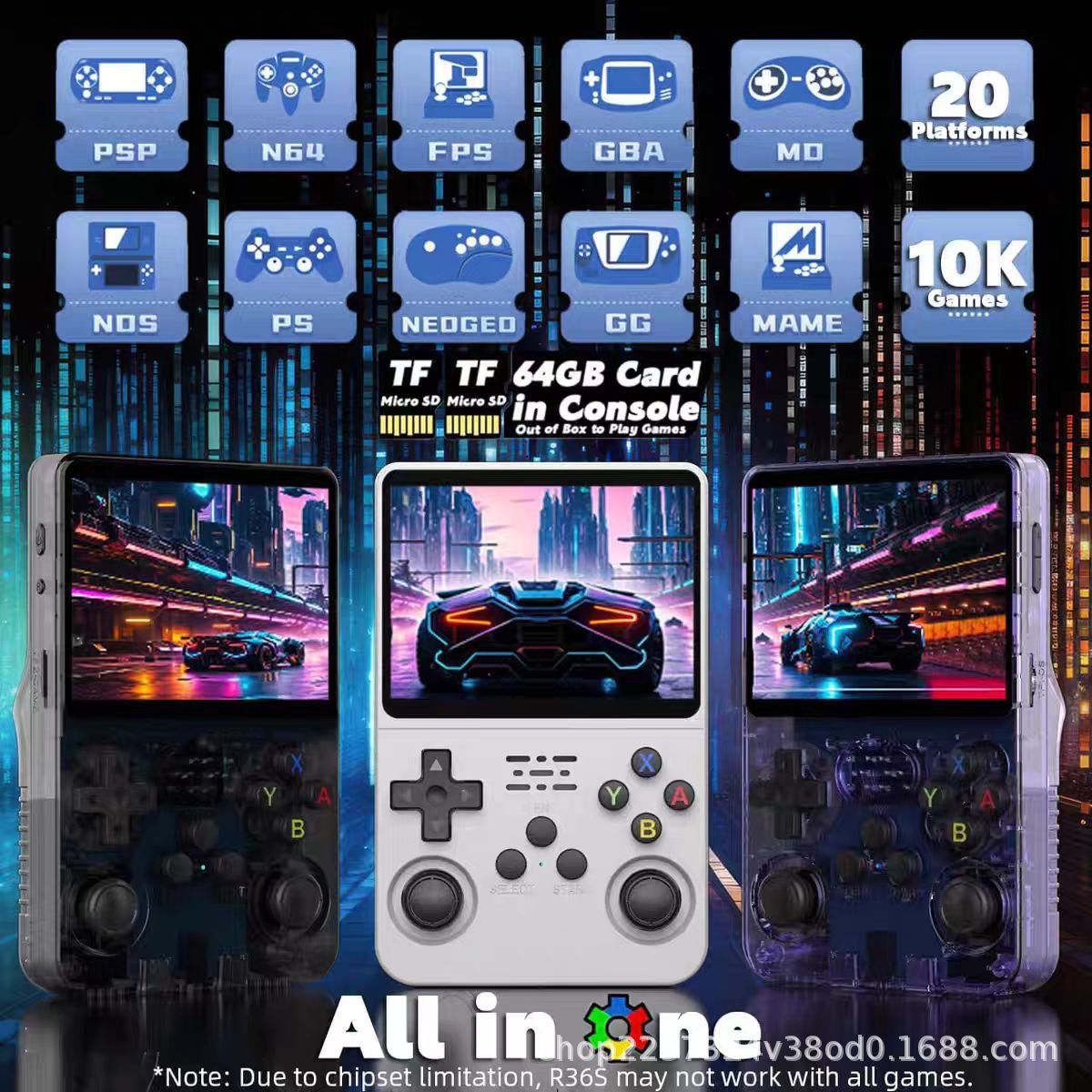 Cross-border new arrival R36S Hd PS1Large Screen Handheld Console PSP Retro Portable Arcade Game GBA Handheld Game Console