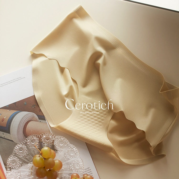 Cerotich Traceless3D Peach Hip Silk Panties for Women, Lightweight Barely-There Feel, Antibacterial Crotch, Anti-Exposure Briefs