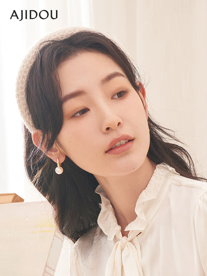 AJIDOU Ajidou Earrings for Women Pearl Studs Same Style as in Stores Fashionable Stud Accessories Versatile Pearl Ear Jewelry