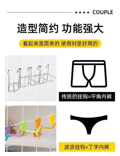 New Universal Mesh Grid Hooks Iron Wire Mesh Diamond Grid Hooks Supermarket Night Market Display Hooks