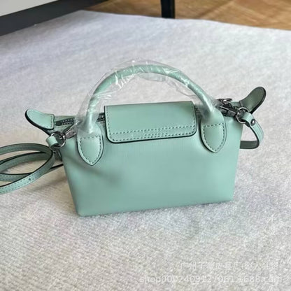 New Longchamp Xtra Mini Dumpling Bag Cowhide Shoulder Crossbody Bag Women's Bag mini Handheld Crossbody Dumpling Bag