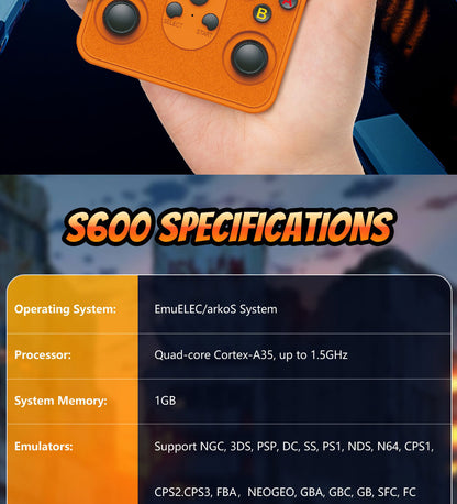 Cross-Border S600Handheld Game Console Retro3D Retro Arcade All-in-One Portable Open Source Game Console God of War