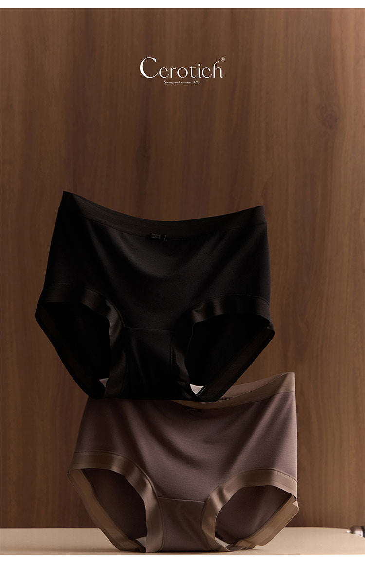 Cerotich 80S Ultra-fine Mulberry Silk Barely-there Feel Women's Underwear Modal Comfortable Solid Color Anti-exposure Briefs