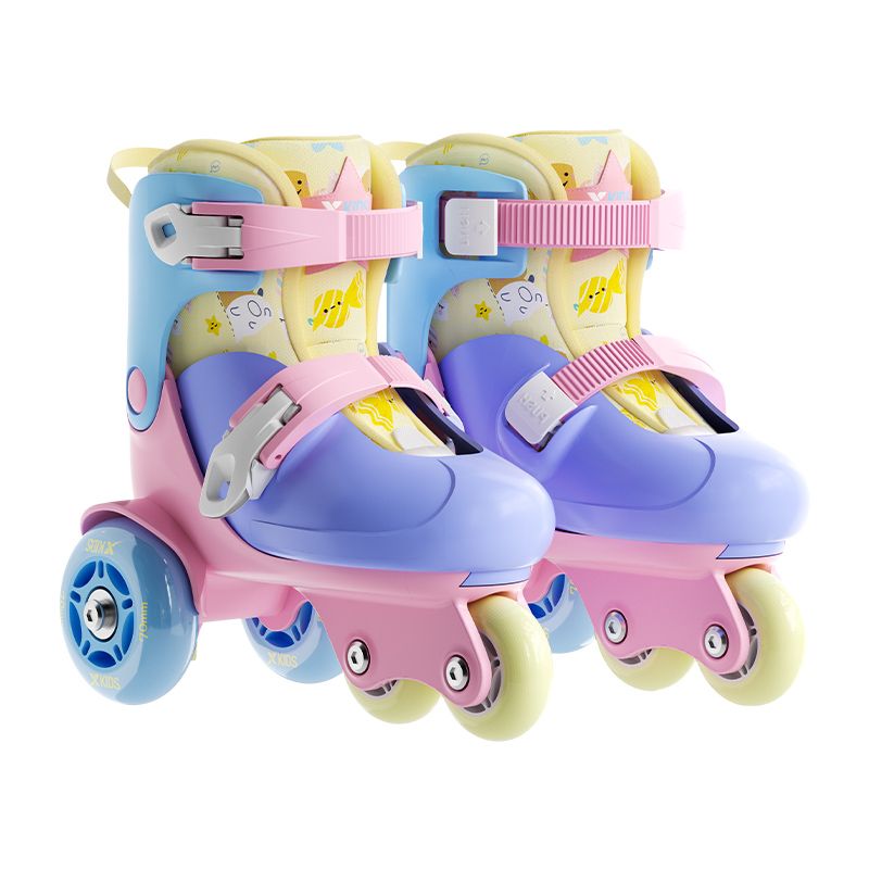 Xtep Roller Skates for Toddlers Boys and Girls Beginner Kids Roller Shoes3Years Old2Children's Double Row Roller Skates