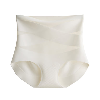 Cerotich7A Antibacterial Seamless Peach Hip Lift Tummy Control Women's High Waist Underwear Modal Crotch Triangle Panties