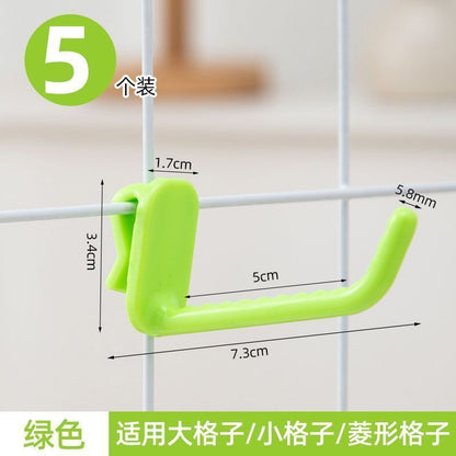 New Universal Mesh Grid Hooks Iron Wire Mesh Diamond Grid Hooks Supermarket Night Market Display Hooks
