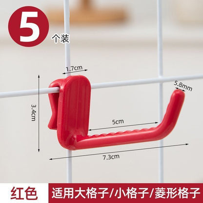 New Universal Mesh Grid Hooks Iron Wire Mesh Diamond Grid Hooks Supermarket Night Market Display Hooks