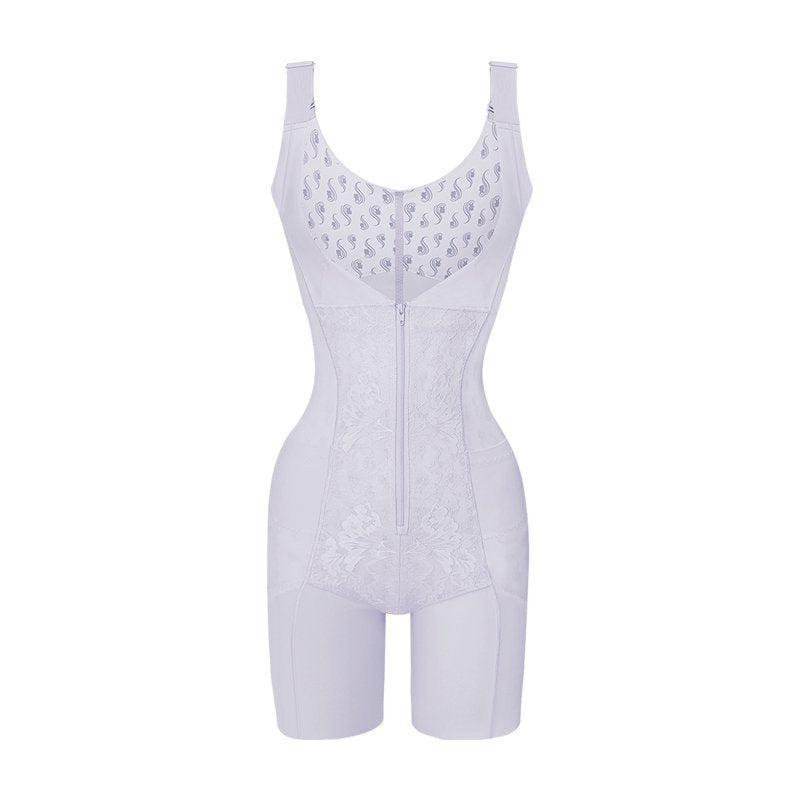 Live Streaming Hot Item Butt-Lifting Seamless Shaping Bodysuit Nylon Push-Up Chest Support Tummy Control Zipper Body Shaper