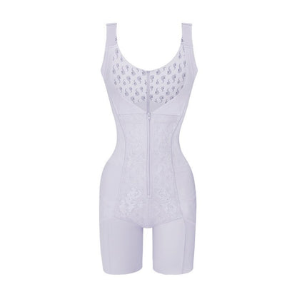 Live Streaming Hot Item Butt-Lifting Seamless Shaping Bodysuit Nylon Push-Up Chest Support Tummy Control Zipper Body Shaper