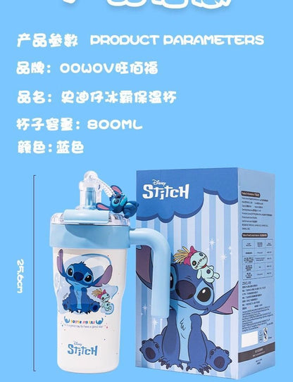 Disney Genuine Stitch Insulated Cup2025New Women's Ice Cup Water Cup Straw Large Capacity Birthday Gift