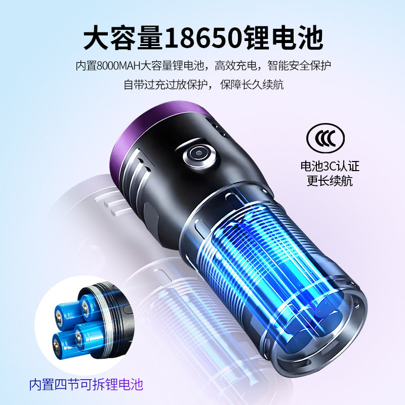 High Power365nm Black light bulb UV Black Mirror Scorpion Charging Fluorescent Detection Ultraviolet led Flashlight Processing