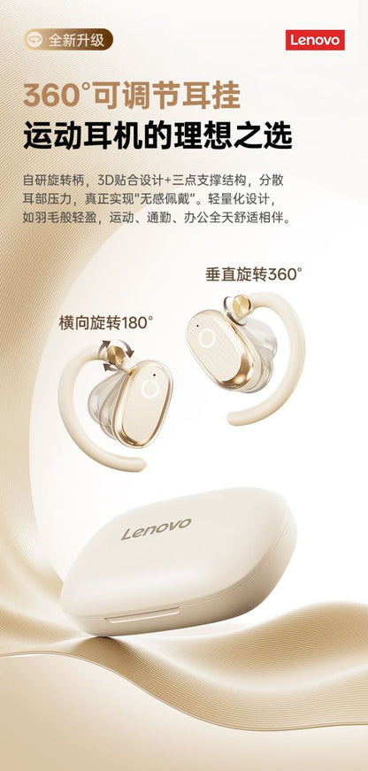 Lenovo Bone Conduction Bluetooth Earphones2025New ear-hook style high-quality long-lasting sports running EA366