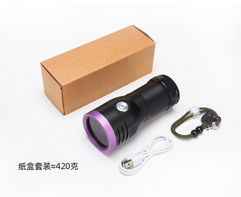 High Power365nm Black light bulb UV Black Mirror Scorpion Charging Fluorescent Detection Ultraviolet led Flashlight Processing