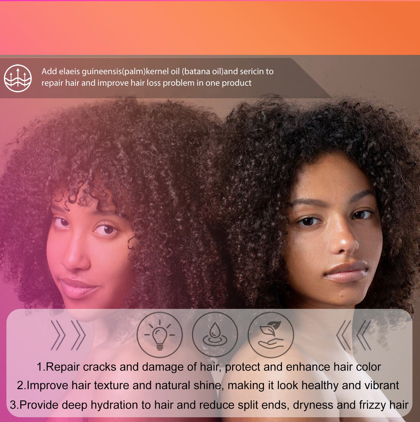 Batana Oil for Hair Growth Batahana Oil Conditioner Moisturizing Repair Strengthening Anti-Hair Loss Dense Hair