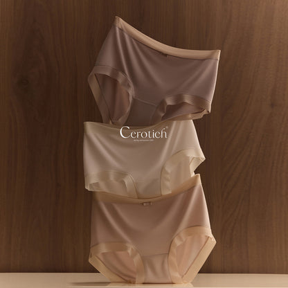 Cerotich 80S Ultra-fine Mulberry Silk Barely-there Feel Women's Underwear Modal Comfortable Solid Color Anti-exposure Briefs