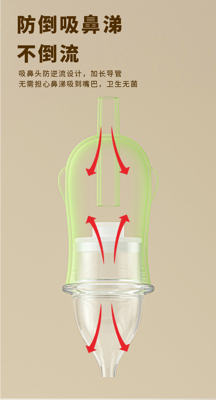Boobie Bear Infant Hand-Pulled Negative Pressure Nasal Aspirator Nose Mucus Nose Feces Tool Newborn Home Baby Children Anti-Reflux