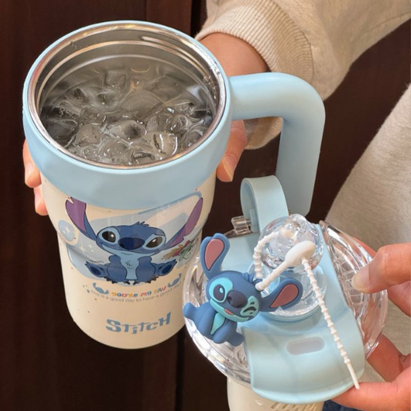 Disney Genuine Stitch Insulated Cup2025New Women's Ice Cup Water Cup Straw Large Capacity Birthday Gift