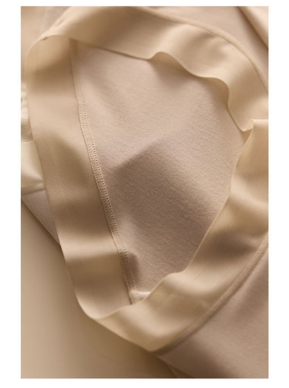 Cerotich 80S Ultra-fine Mulberry Silk Barely-there Feel Women's Underwear Modal Comfortable Solid Color Anti-exposure Briefs